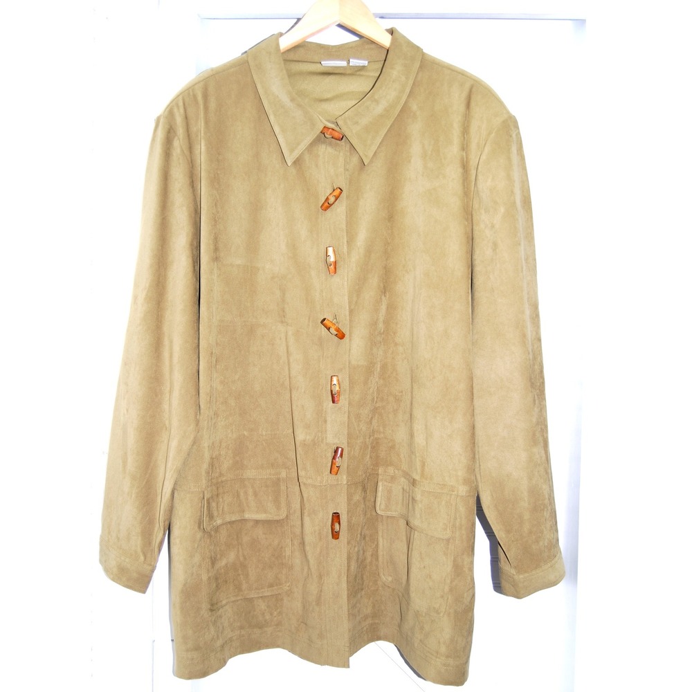 Giorgio Fiorlini Jacket Blazer Women's 24W Plus Collection Dark Neutral green